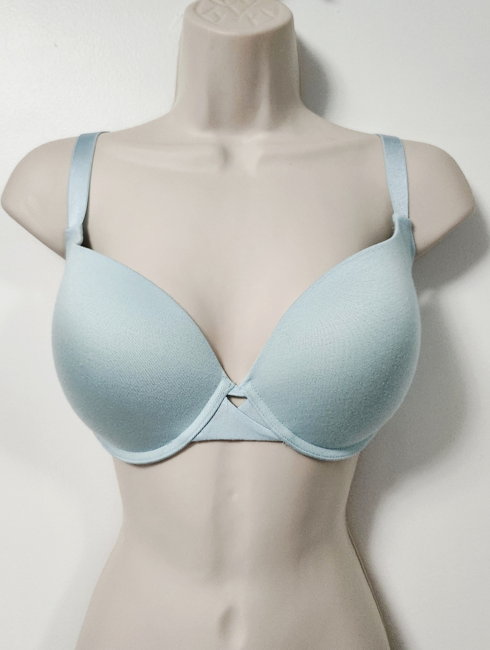 La Vie En Rose 38DD Light Blue Push-Up Underwire Modal Bra